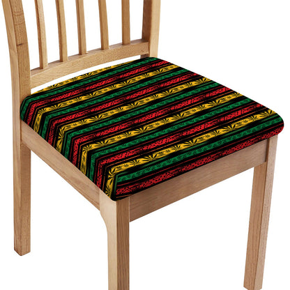 Rastafarian Hemp Pattern Print Chair Cushion Cover