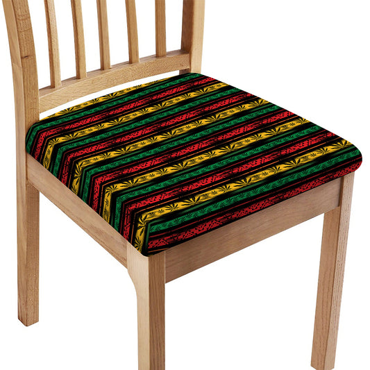 Rastafarian Hemp Pattern Print Chair Cushion Cover