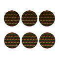 Rastafarian Hemp Pattern Print Coaster Set