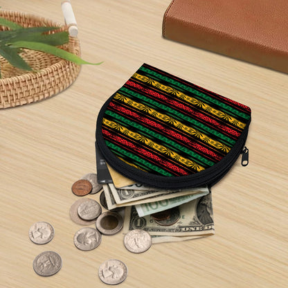 Rastafarian Hemp Pattern Print Coin Purse