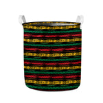 Rastafarian Hemp Pattern Print Collapsible Laundry Basket