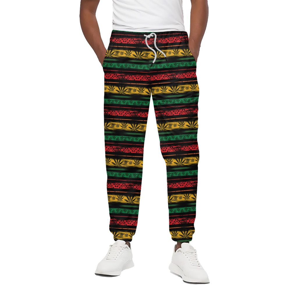 Rastafarian Hemp Pattern Print Cotton Pants