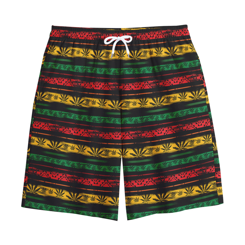 Rastafarian Hemp Pattern Print Cotton Shorts