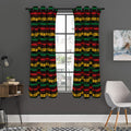 Rastafarian Hemp Pattern Print Grommet Curtain Panels
