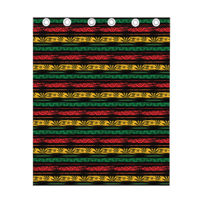 Rastafarian Hemp Pattern Print Curtain