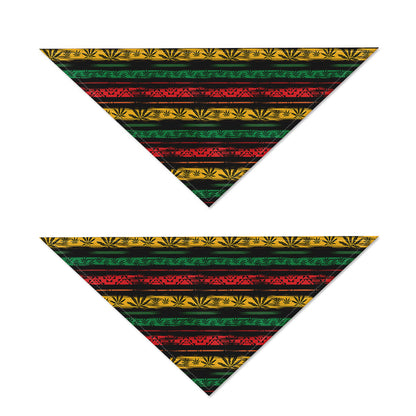 Rastafarian Hemp Pattern Print Dog Bandana