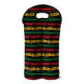 Rastafarian Hemp Pattern Print Double Neoprene Wine Tote