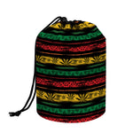 Rastafarian Hemp Pattern Print Drawstring Makeup Bag