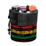 Rastafarian Hemp Pattern Print Drawstring Makeup Bag