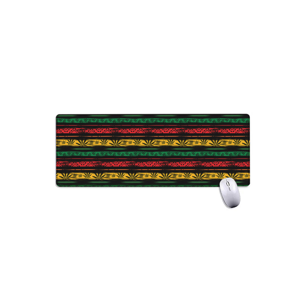 Rastafarian Hemp Pattern Print Extended Mouse Pad