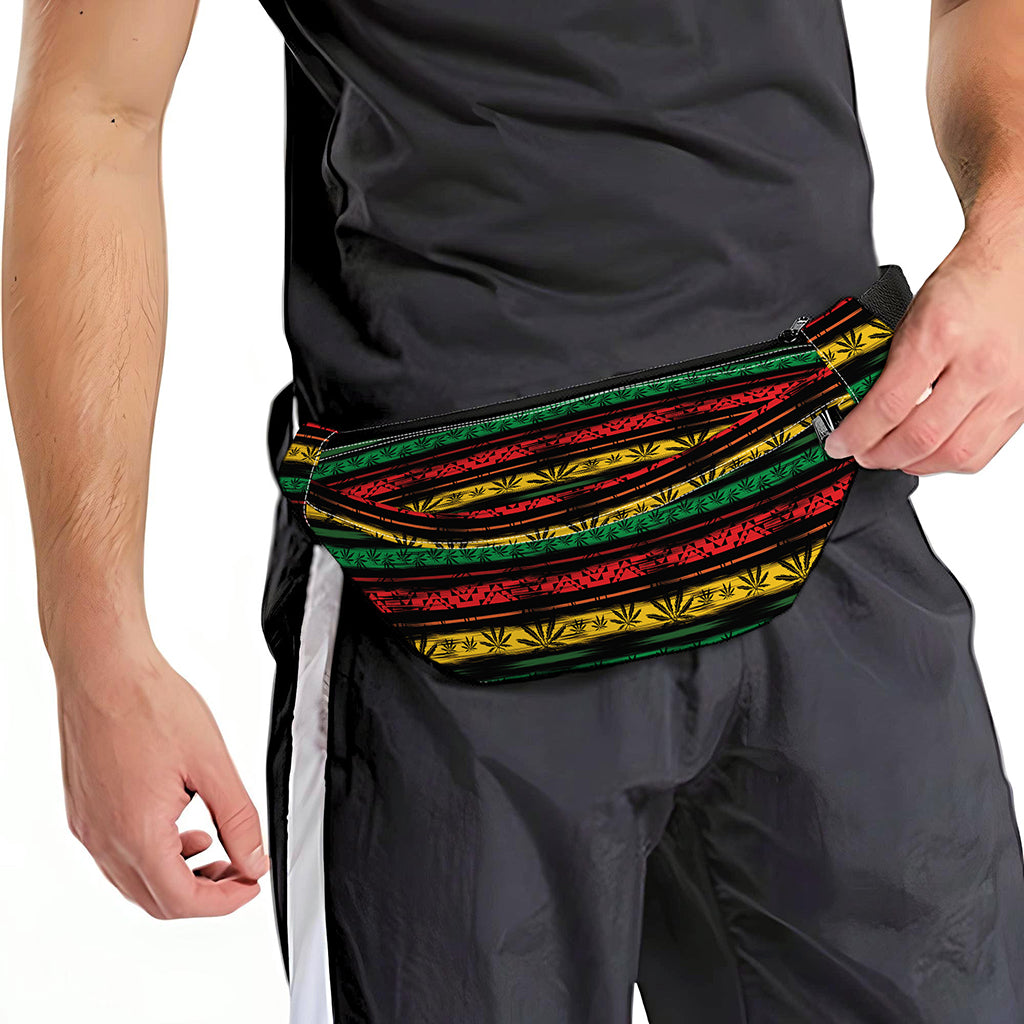 Rastafarian Hemp Pattern Print Fanny Pack