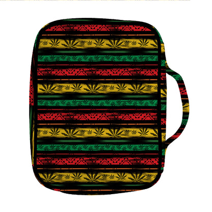 Rastafarian Hemp Pattern Print Front Pocket Bible Bag