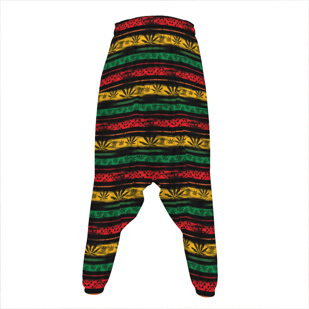 Rastafarian Hemp Pattern Print Hammer Pants