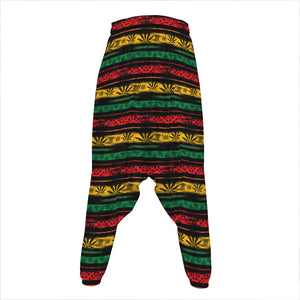 Rastafarian Hemp Pattern Print Hammer Pants