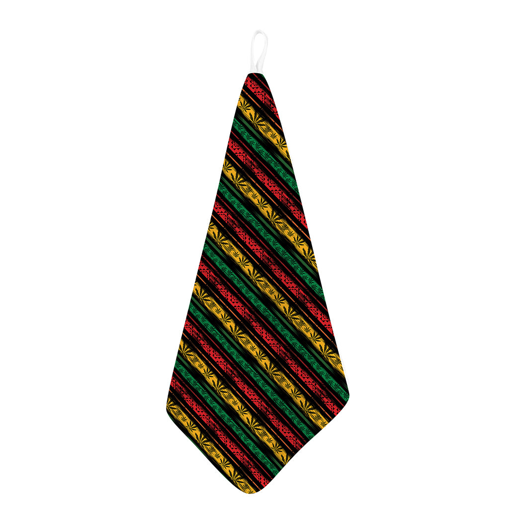 Rastafarian Hemp Pattern Print Hand Towel