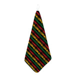 Rastafarian Hemp Pattern Print Hand Towel