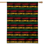 Rastafarian Hemp Pattern Print House Flag