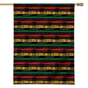 Rastafarian Hemp Pattern Print House Flag