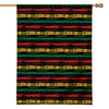 Rastafarian Hemp Pattern Print House Flag