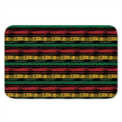Rastafarian Hemp Pattern Print Indoor Door Mat