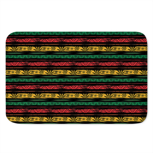 Rastafarian Hemp Pattern Print Indoor Door Mat