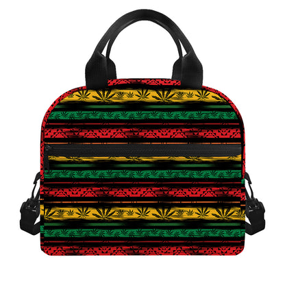 Rastafarian Hemp Pattern Print Insulated Lunch Bag