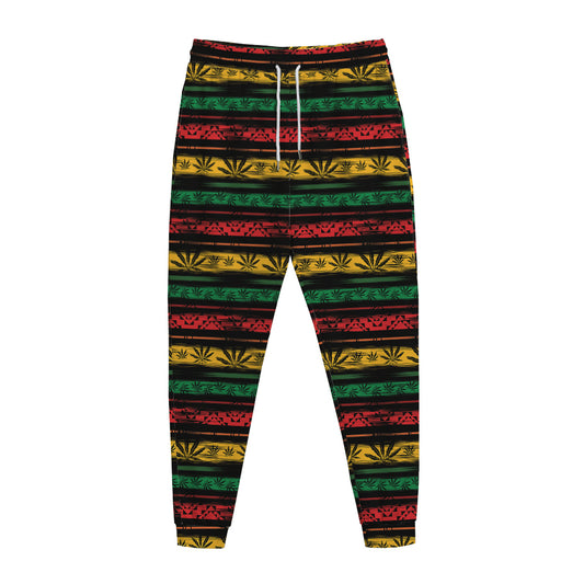 Rastafarian Hemp Pattern Print Jogger Pants