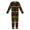 Rastafarian Hemp Pattern Print Jumpsuit