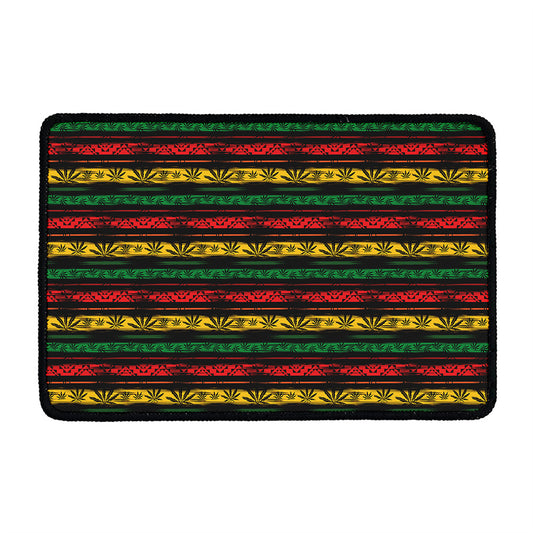 Rastafarian Hemp Pattern Print Kitchen Mat
