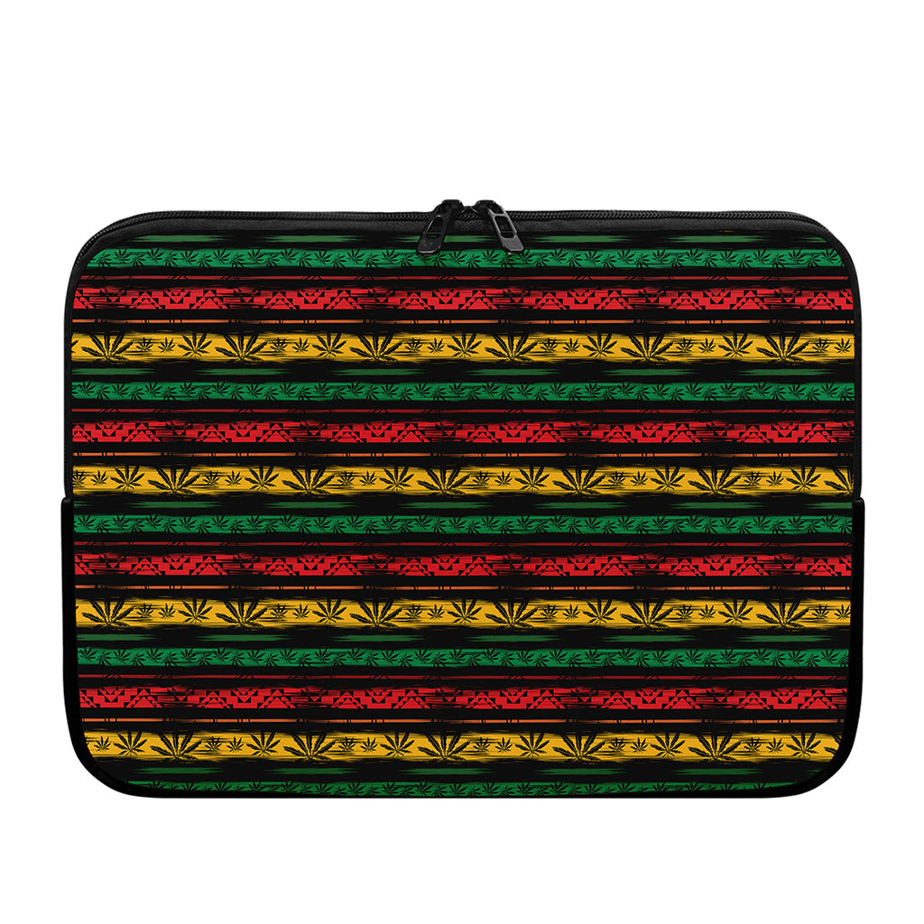 Rastafarian Hemp Pattern Print Laptop Sleeve