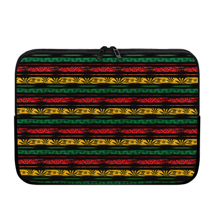 Rastafarian Hemp Pattern Print Laptop Sleeve