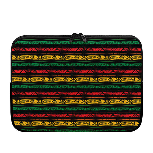 Rastafarian Hemp Pattern Print Laptop Sleeve