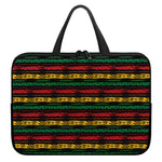 Rastafarian Hemp Pattern Print Laptop Sleeve With Handle