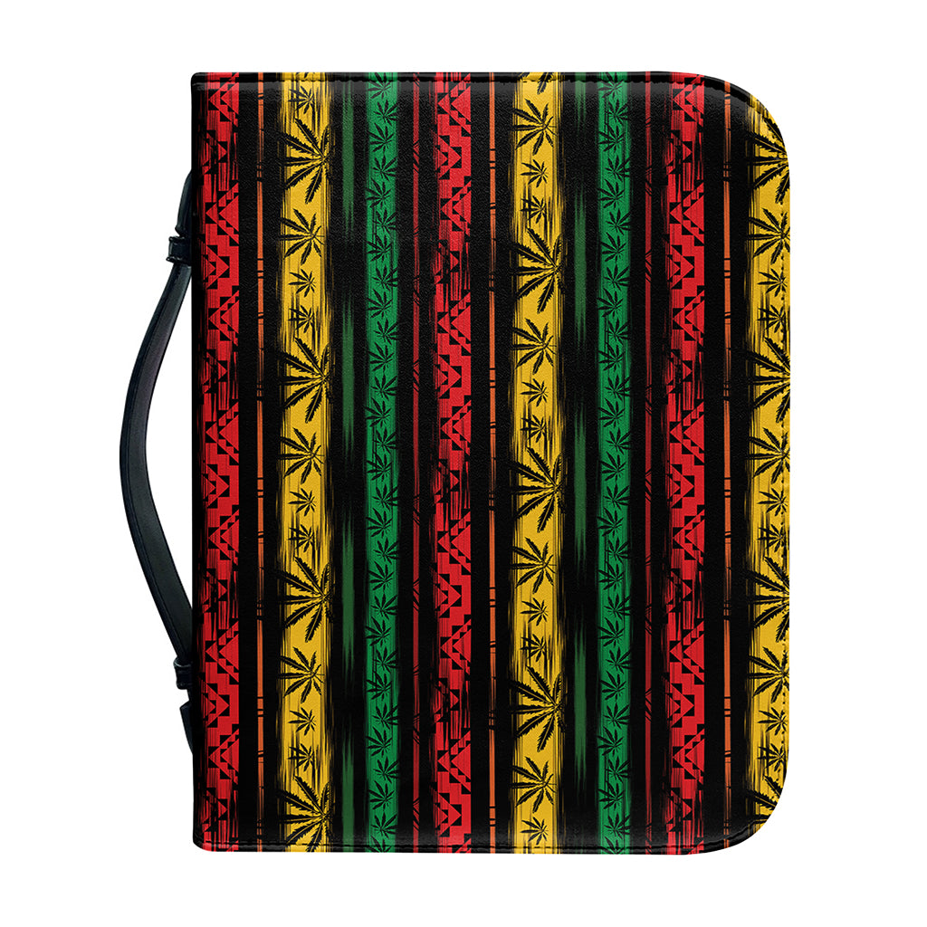 Rastafarian Hemp Pattern Print Leather Bible Cover