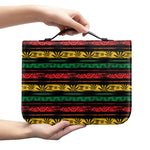 Rastafarian Hemp Pattern Print Leather Bible Cover