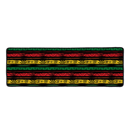 Rastafarian Hemp Pattern Print Long Kitchen Mat