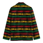 Rastafarian Hemp Pattern Print Men's Blazer