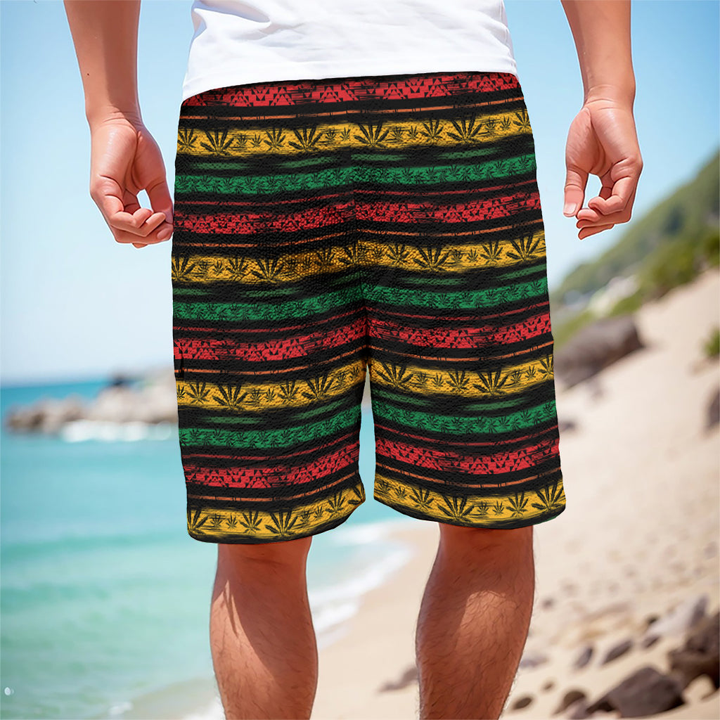 Rastafarian Hemp Pattern Print Men's Cargo Shorts