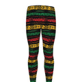 Rastafarian Hemp Pattern Print Men's Leggings