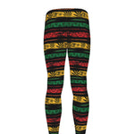 Rastafarian Hemp Pattern Print Men's leggings