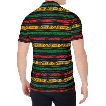 Rastafarian Hemp Pattern Print Men's Shirt