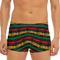 Rastafarian Hemp Pattern Print Men's Short Boxer Briefs