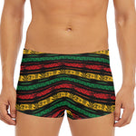 Rastafarian Hemp Pattern Print Men's Short Boxer Briefs