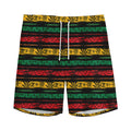 Rastafarian Hemp Pattern Print Men's Athletic Shorts