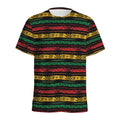 Rastafarian Hemp Pattern Print Men's Athletic T-Shirt