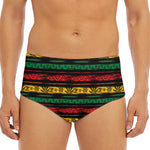 Rastafarian Hemp Pattern Print Men's Triangle Swim Briefs