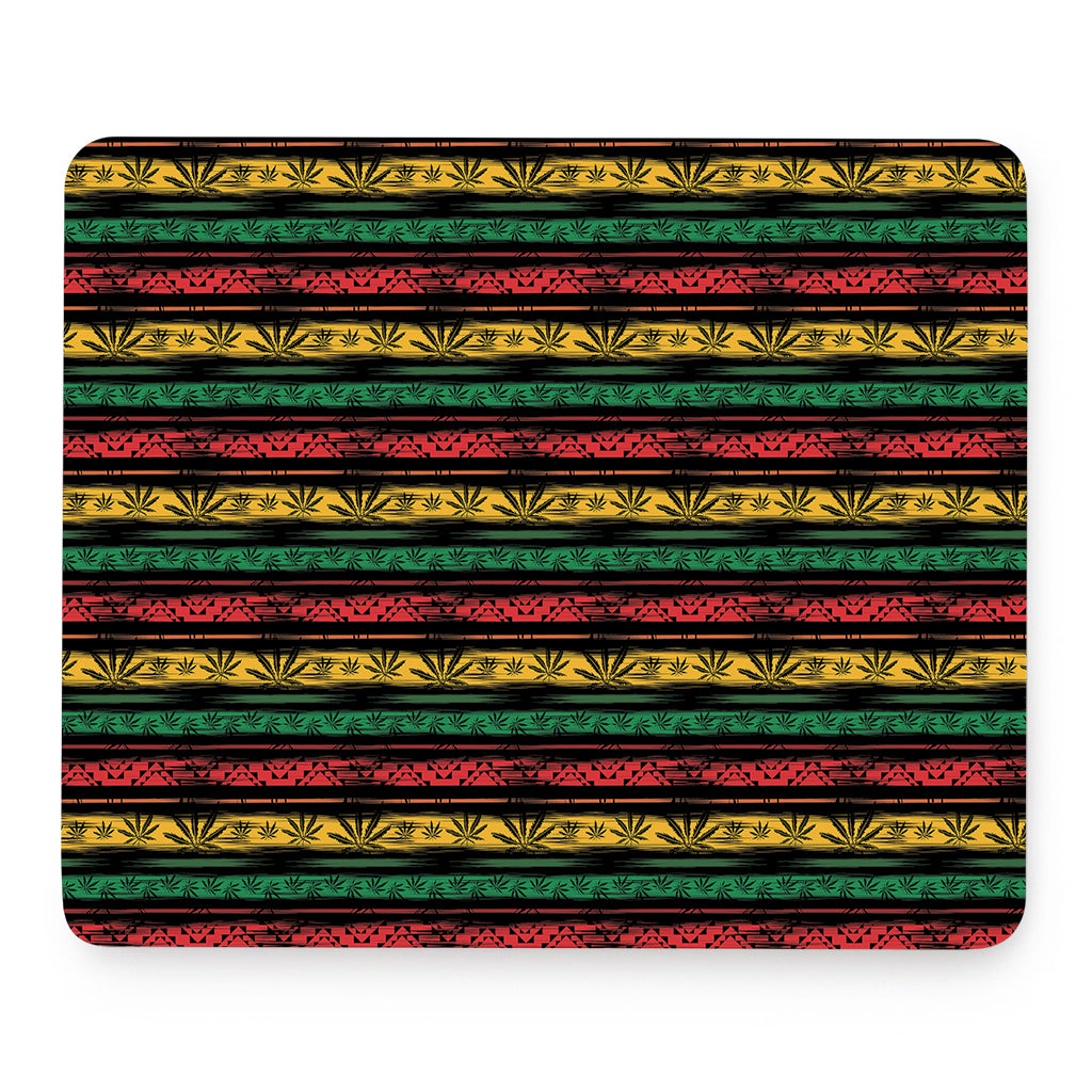 Rastafarian Hemp Pattern Print Mouse Pad
