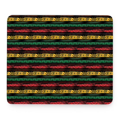 Rastafarian Hemp Pattern Print Mouse Pad