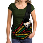 Rastafarian Hemp Pattern Print Pet Sling Carrier