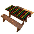 Rastafarian Hemp Pattern Print Picnic Table Cover